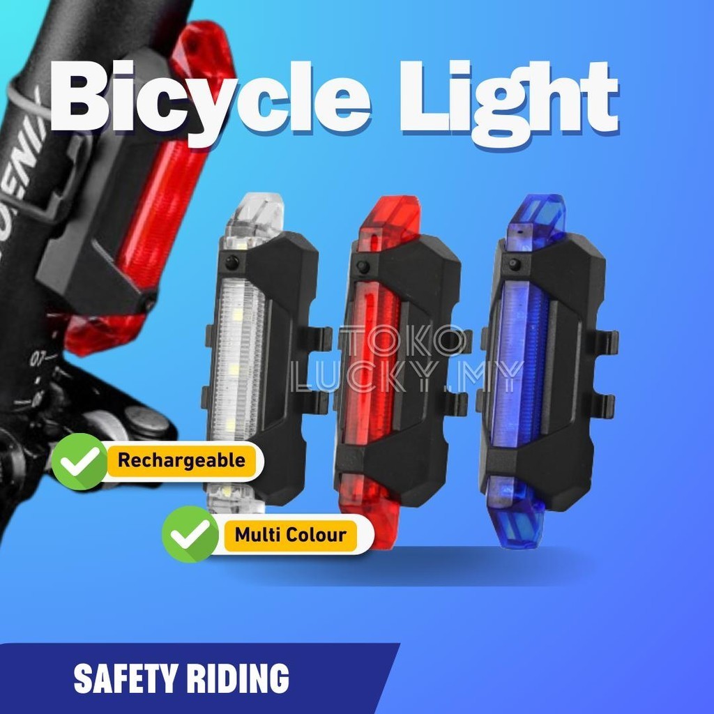LED Bike Taillight Modes USB Rechargeable Bicycle Light Rear