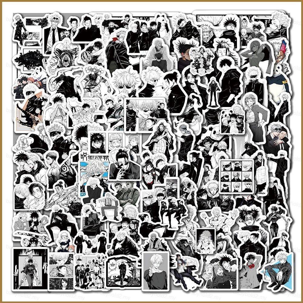 Sy1 100pcs Set Jujutsu Kaisen Itadori Yuji Satoru Gojo Graffiti Stickers Decorate Phone Case