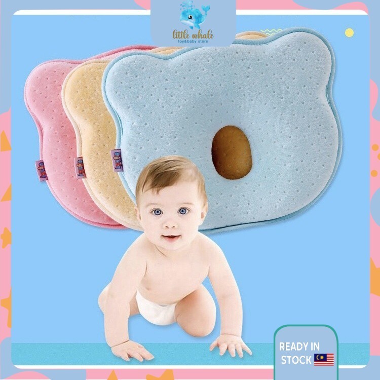 🐳Memory Cotton Breathable Infant Baby Shaping Pillow Prevent Flat Head