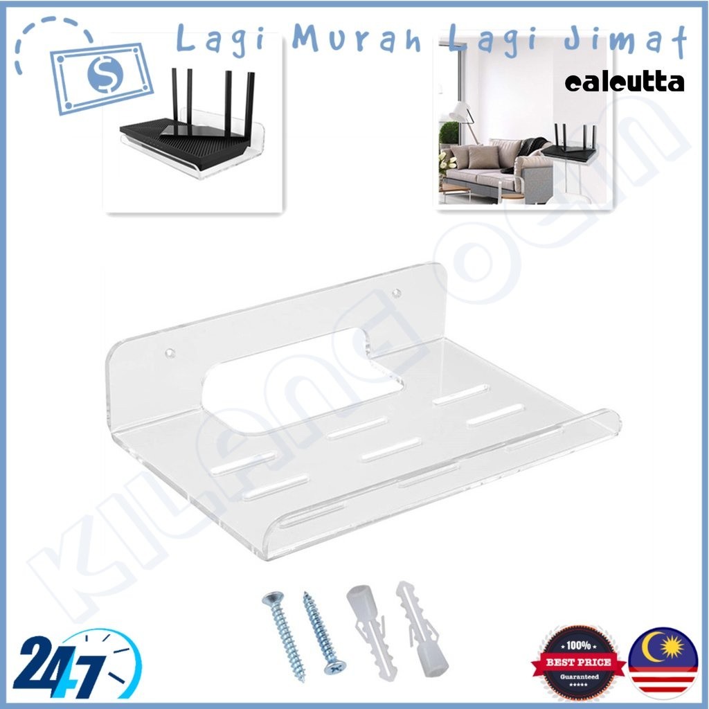 Tapak Letak Dinding WiFi Router Bracket Multifunctional Clear Acrylic ...