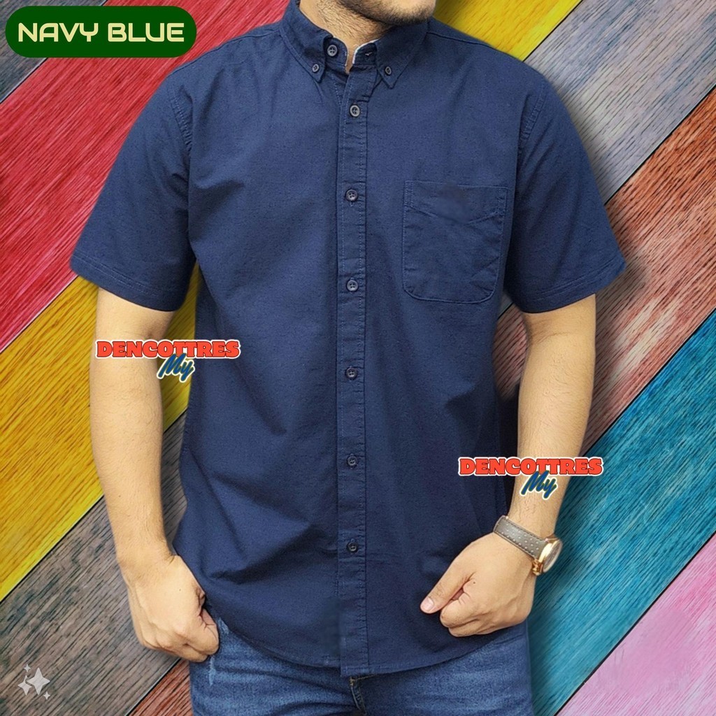 FORMAL SHIRTS 100 Cotton HALF SLEEVE PENDEK Oxford Kain Shopee Malaysia