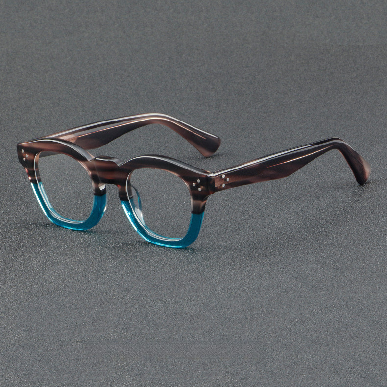 Color Glasses Frame Acetate Thick Frame Eyeglasses Men Women Square ...