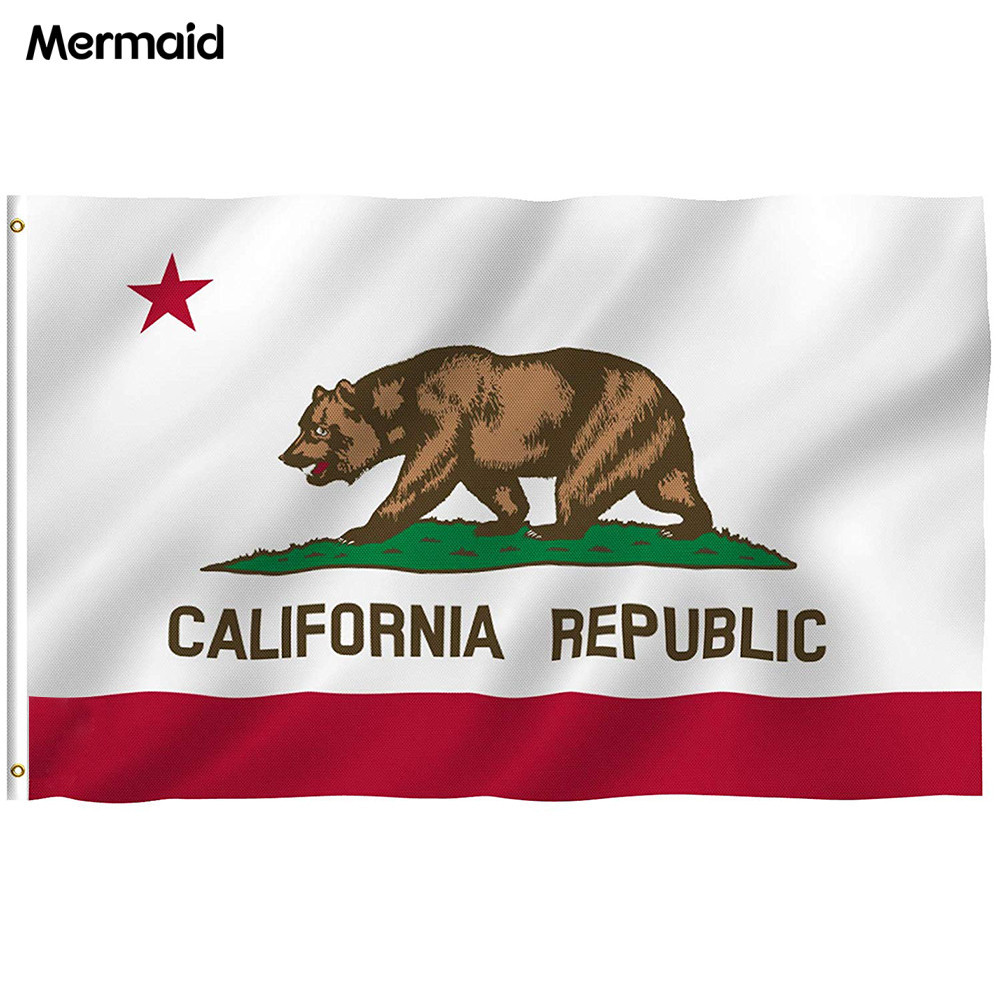 Meh-90x150cm 2020 Usa California Republic Bear Flag Brass Grommet 