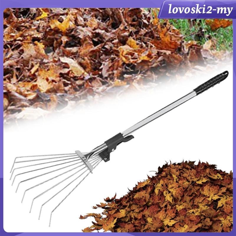 [LovoskiacMY] Garden Leaf Rake Retractable Handle Rake 9 Lightweight ...