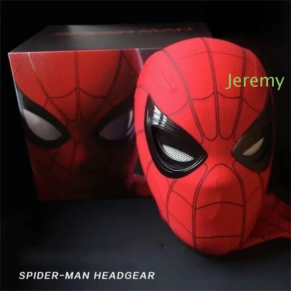 JEREMY1 Spider-man Mask, Eyes Movable Chin Control Spider-man Headgear ...