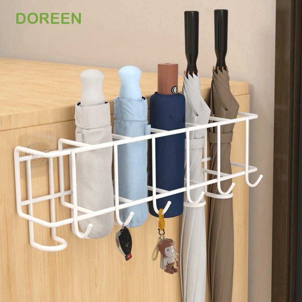 DOREEN Umbrella Storage Rack, 4/6 Grids Metal Bag Key Storage Holder ...