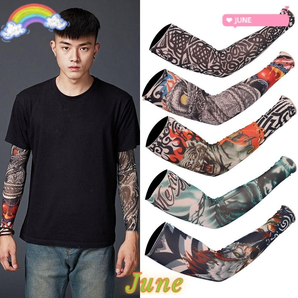 JUNE1 Flower Arm Sleeves, Elastic Unisex Arm Cover, Sun UV Protection