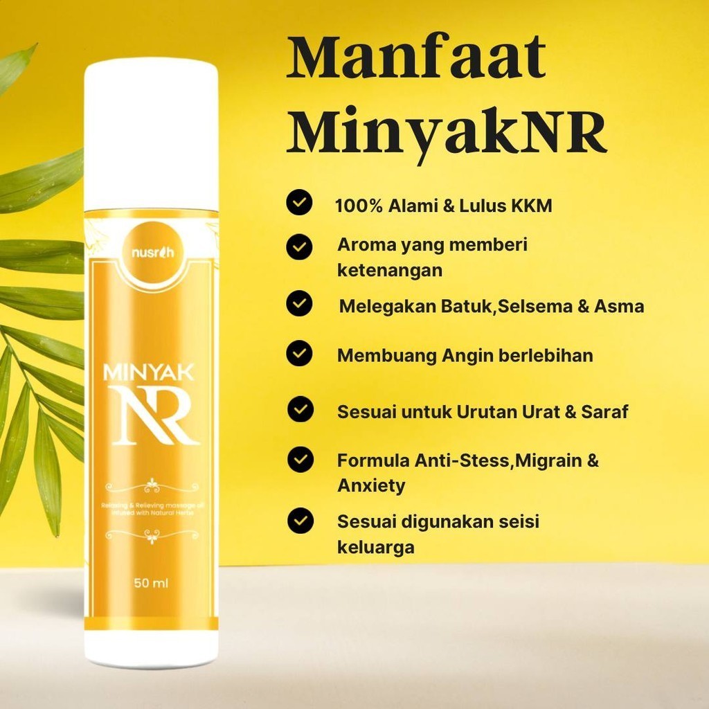 NUSRAH Minyak NR Terapi Ketenangan Anti Stress Packaging Baru 50ml dan ...