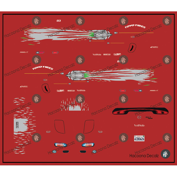 Dominic Toretto RX7 Fast and Furious Water Slide Decal | Shopee Malaysia