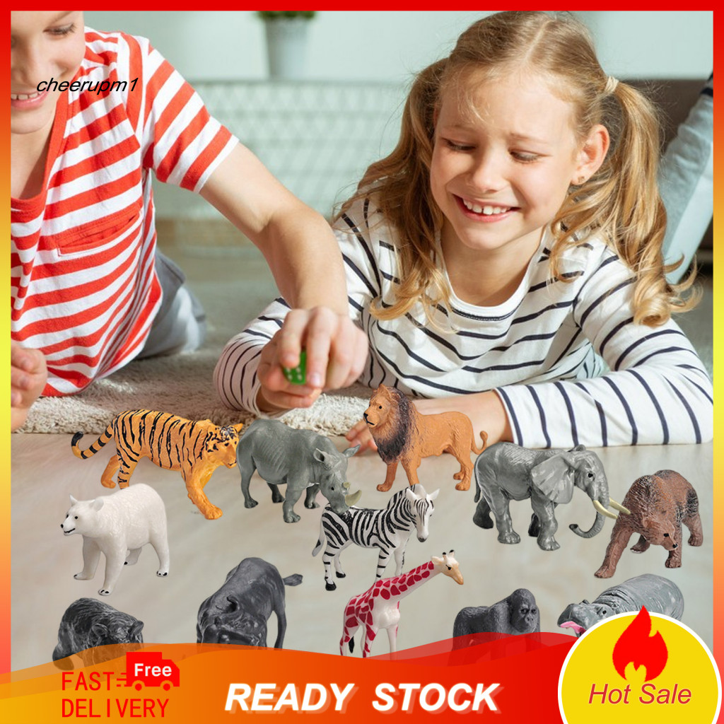 CHEER Wildlife Animal Figures for Educational Play Animal Statue Model ...