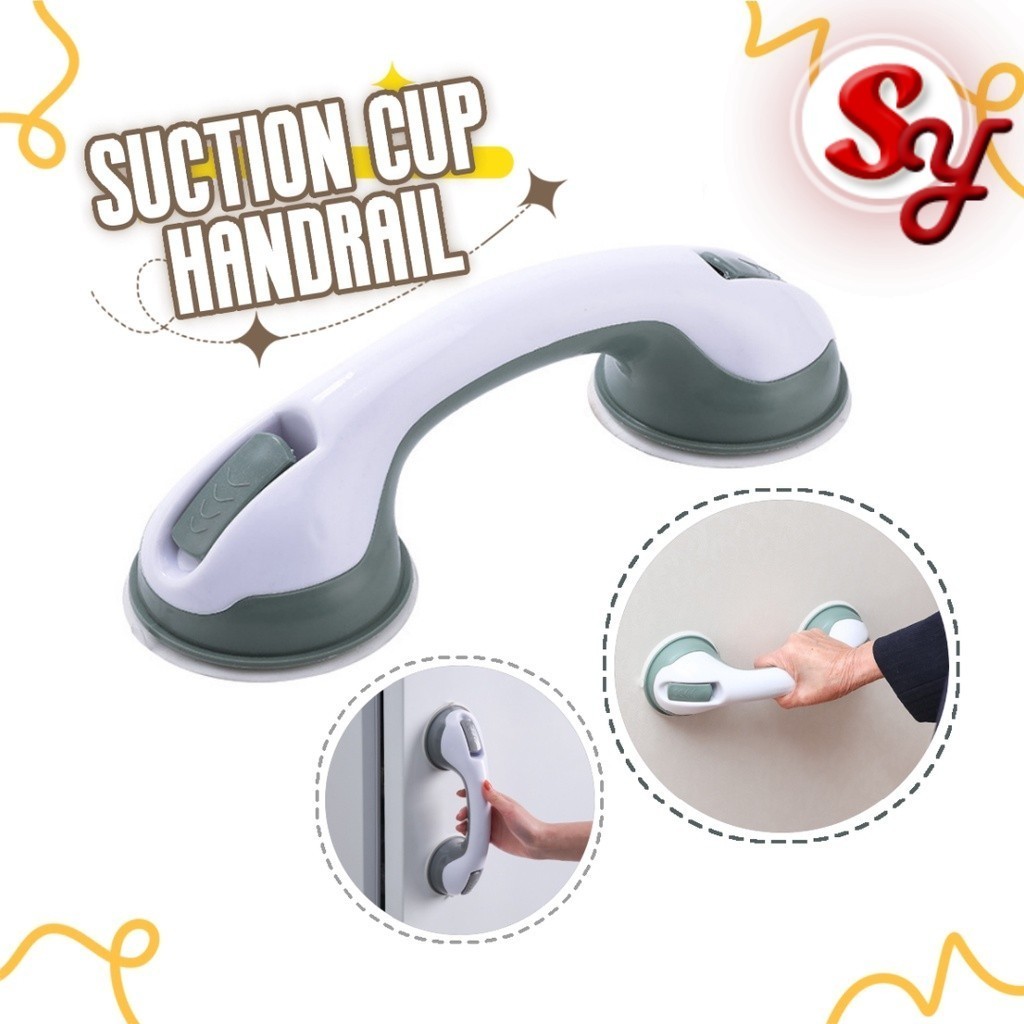 Strong Suction Cup Handrails Safety Grip Handle Shower Tub Sucker ...