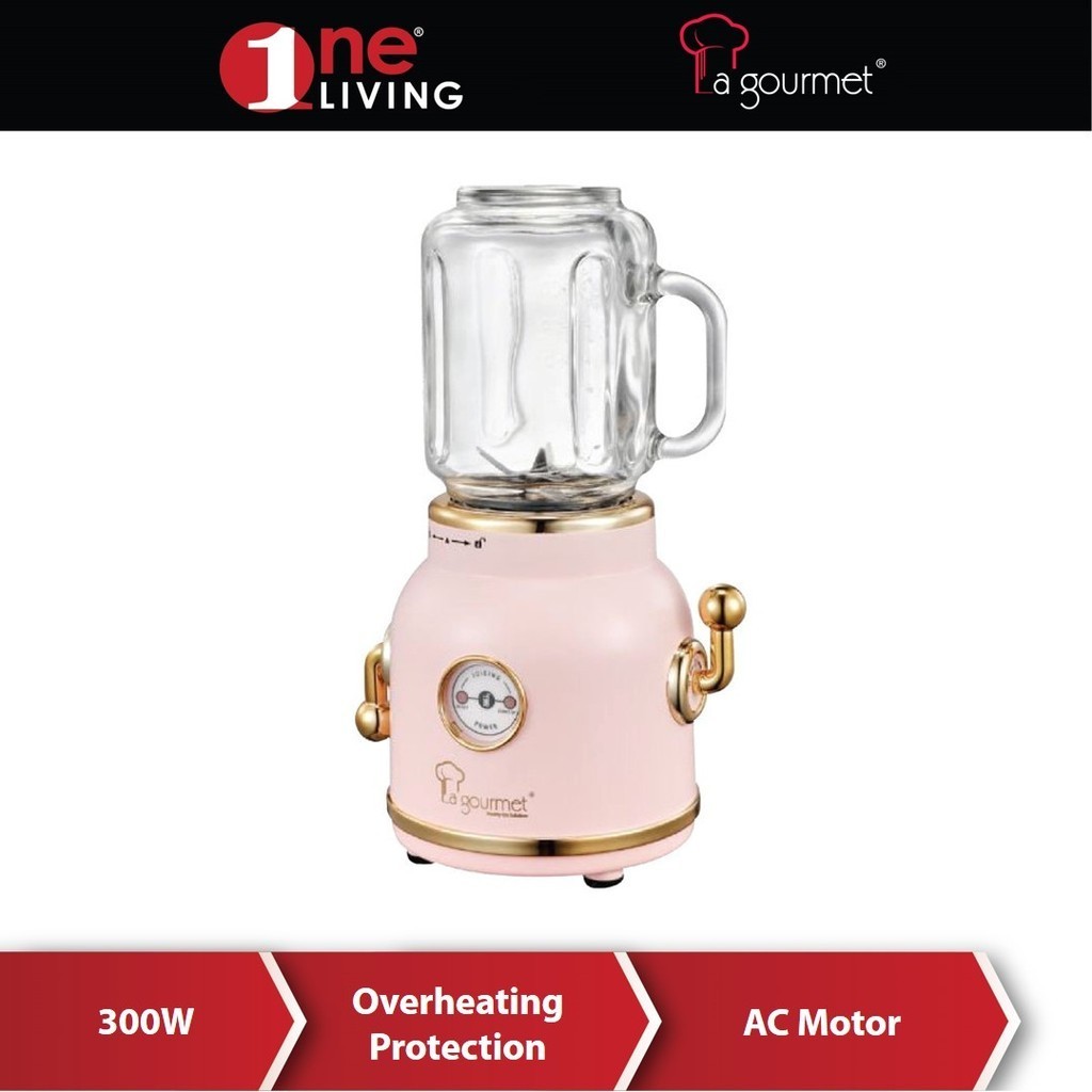 La Gourmet Healthy Retro Juice Blender LGB-08 Flamingo Pink | Shopee