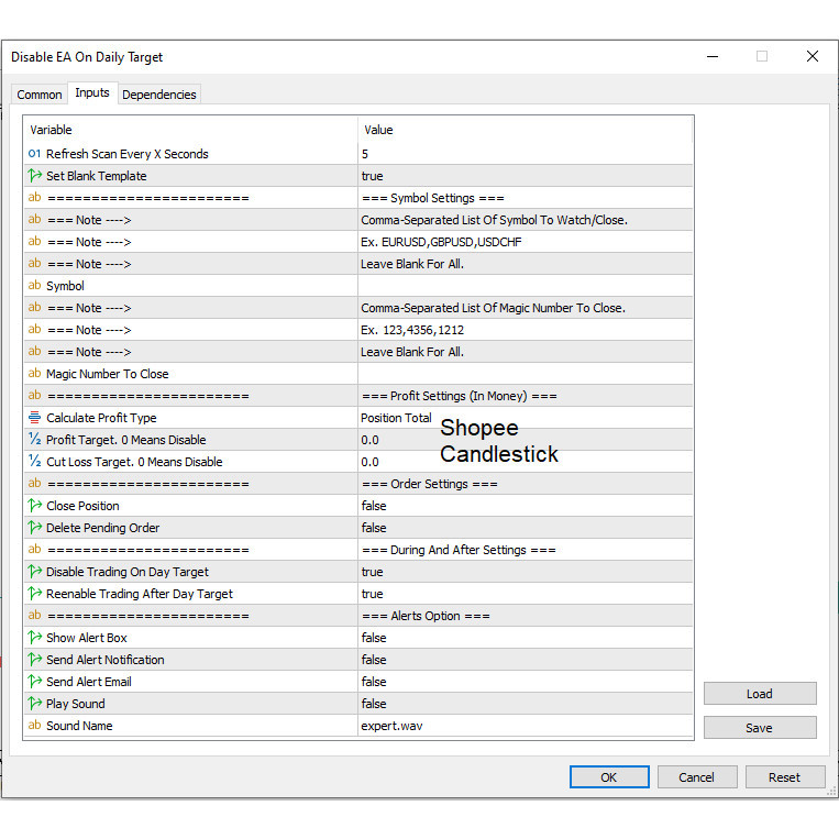 EA Expert Advisor | Disable EA On Daily Target | Stop EA On Daily