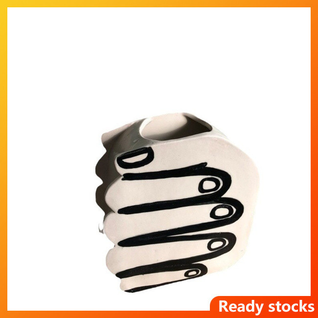 SY Creative Hand Shaped Vase, Modern Unique Hand Shape Flower Resin ...