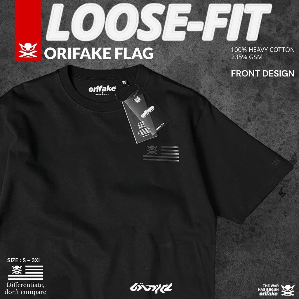 T-SHIRT LOOSE FIT ORIFAKE FLAG | Shopee Malaysia