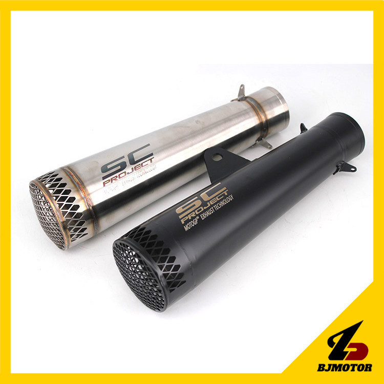 Universal 51mm GP Muffler Straight Motorcycle Modified SC Superbike ...