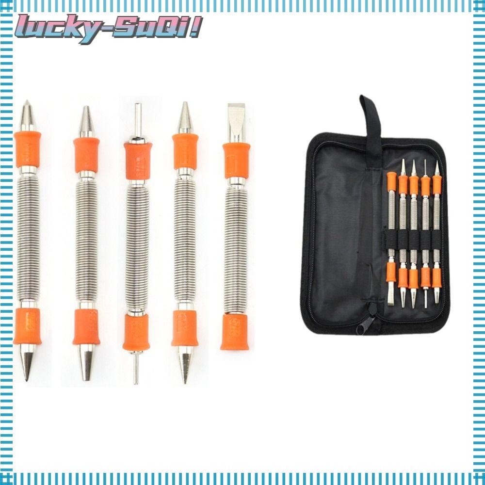 LUCKYSUQI Center Punch, Hardened Steel Door Hinge Removal Tool, Spring