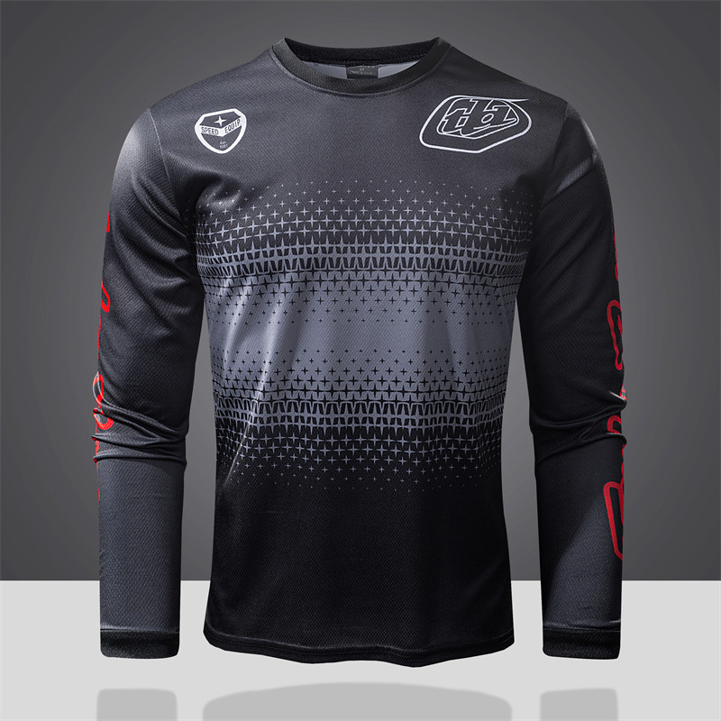 Motor Shirt Long Sleeve for Men Uniform Cycling Bike Jersey Bikers ...