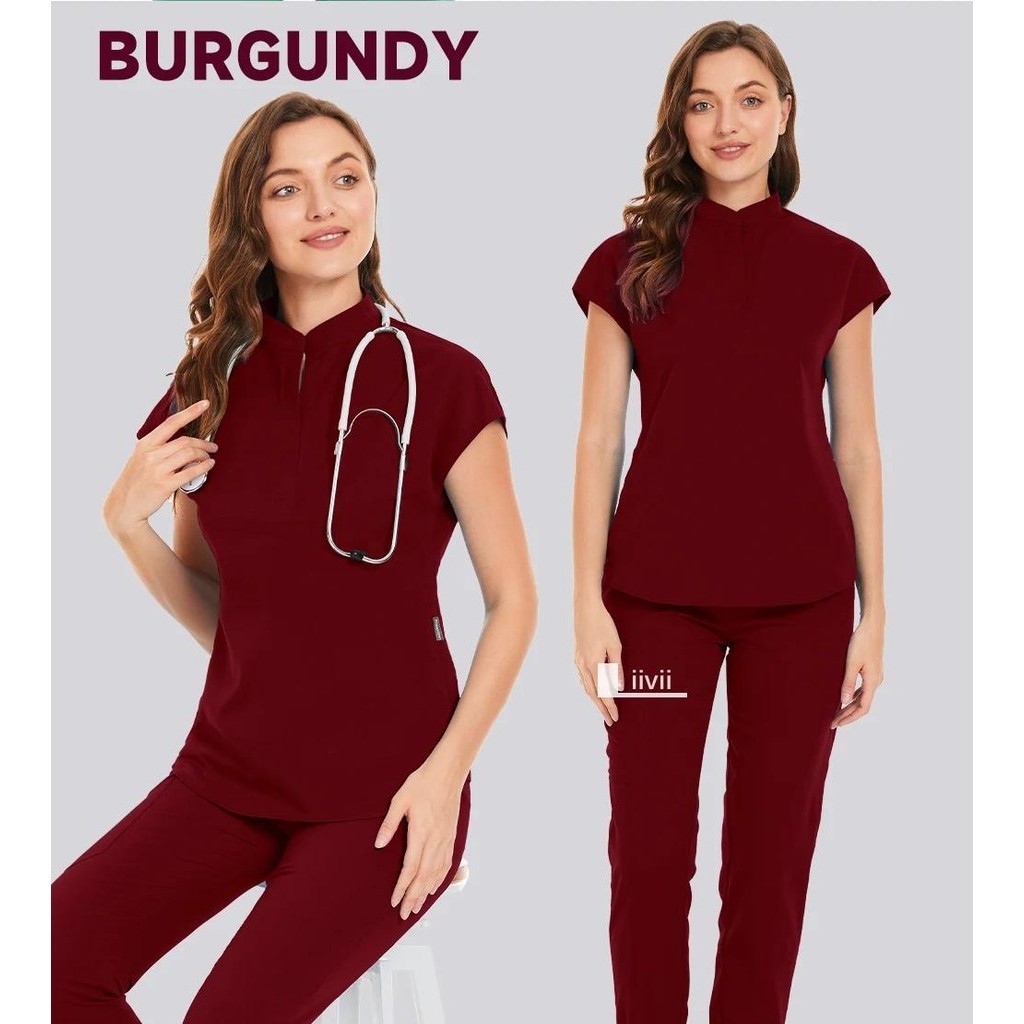 Nurse Uniform 13 Colors Medical Scrubs Suit Hospital Work Set Surgery ...