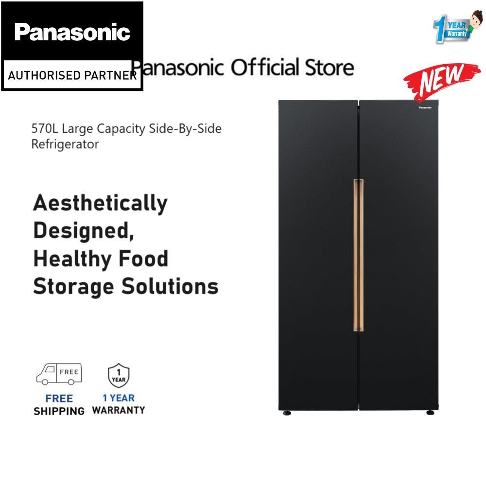 Panasonic Large Capacity Side-By-Side Refrigerator (570L) NR-S621BB-MY ...