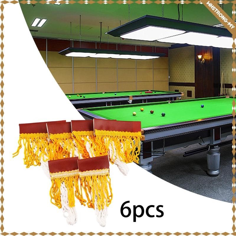 [WhstrongMY] 6Pcs Pool Table Pockets Pool Table Pocket Nets Snooker