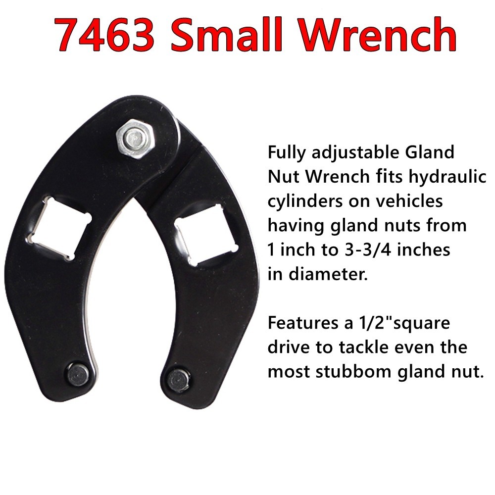 1266/7463 Spanner Tool Land Nut Wrench Adjustable For Hydraulic Cylinder Black E - Foto 13