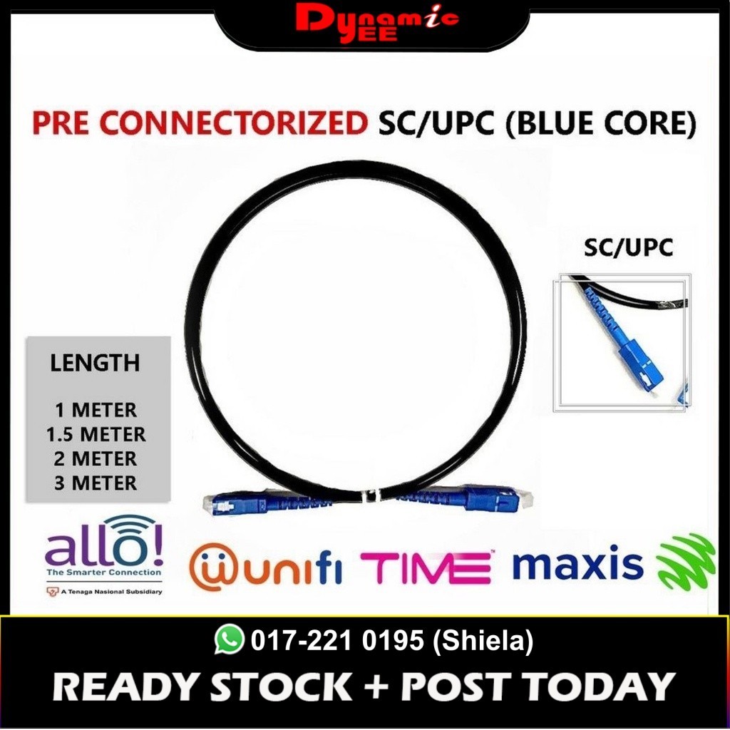 Pre Connectorized SC/UPC (Blue Core) Patch Cord FRP PR10 | Shopee Malaysia