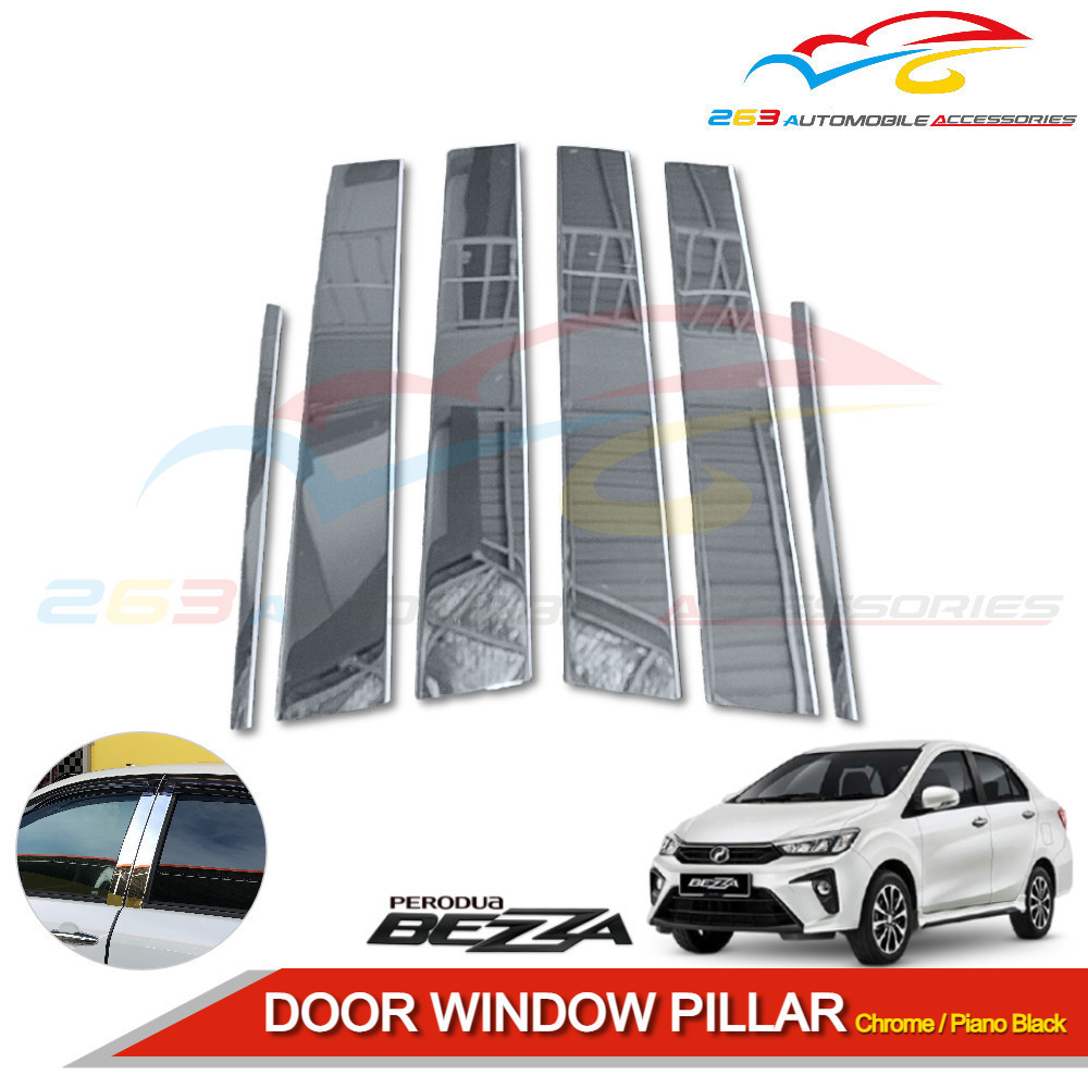 PERODUA BEZZA DOOR WINDOW MIDDLE PILLAR 'STAINLESS STEEL' (CHROME ...