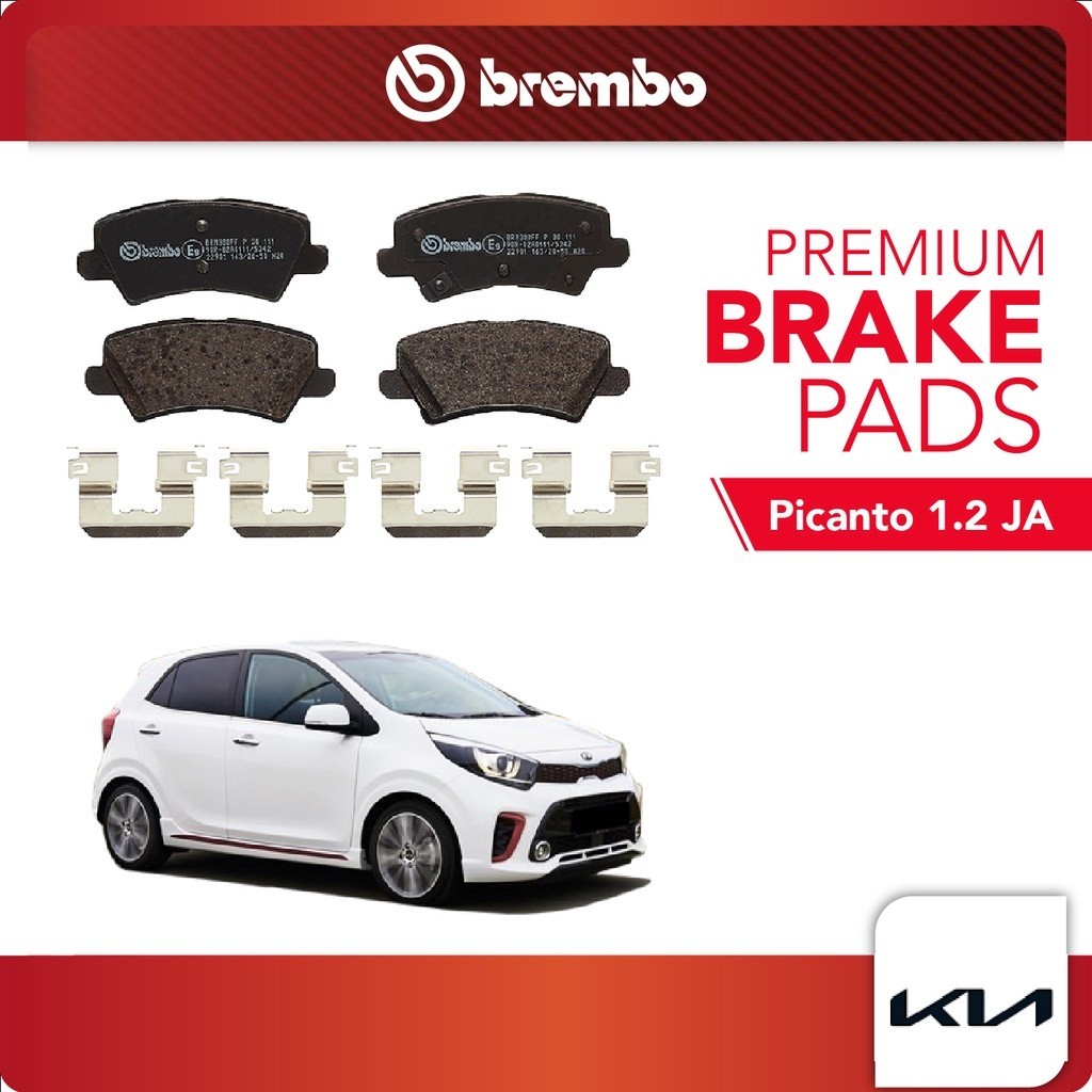 BREMBO Rear Brake Pads (1 set) For Kia Picanto 1.2 JA'18 Shopee Malaysia