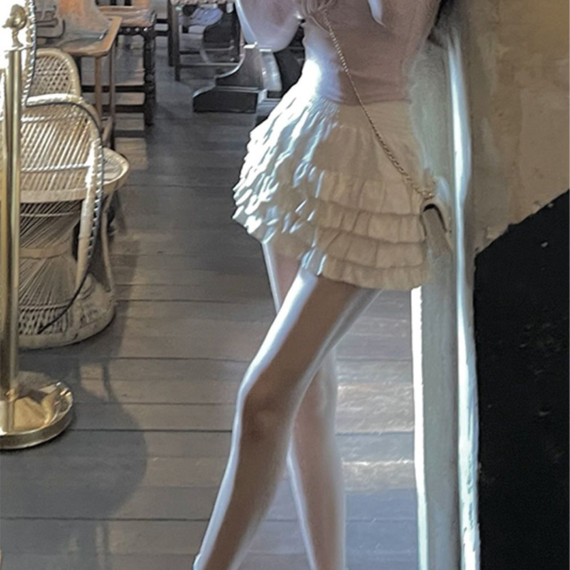 Cake skirt showing leg length and high waist short skirt Shopee Malaysia