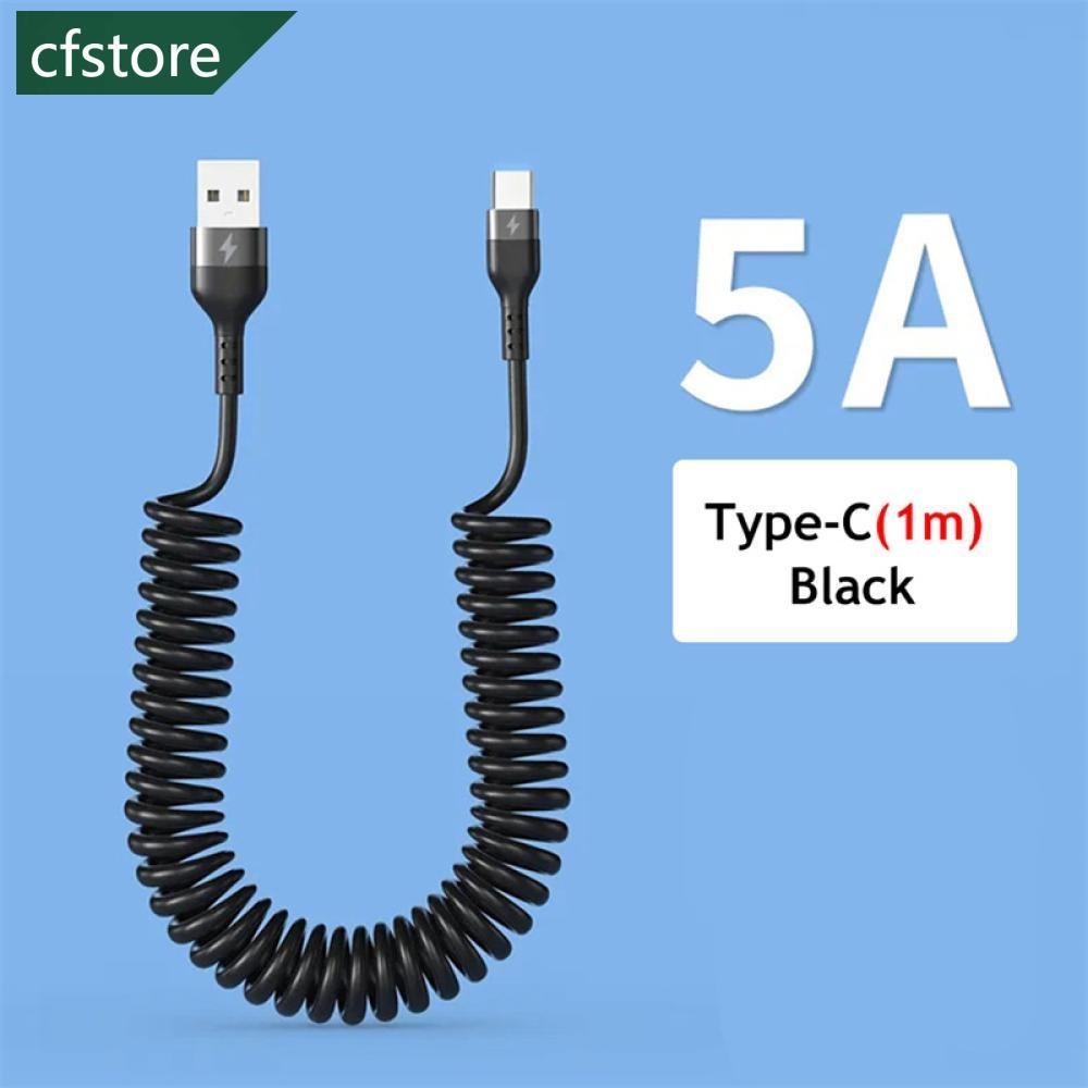CFSTORE 66W 5A USB Type C Data Cable Micro USB Spring Pull Fast ...