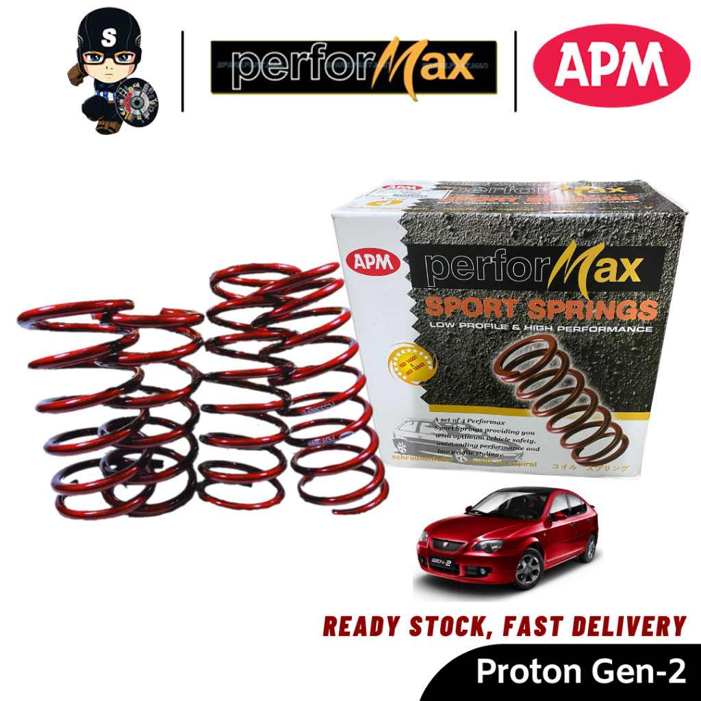 APM Performax Proton Gen 2 Lowered Sport Spring Set ( 4 PCS ) | Shopee ...