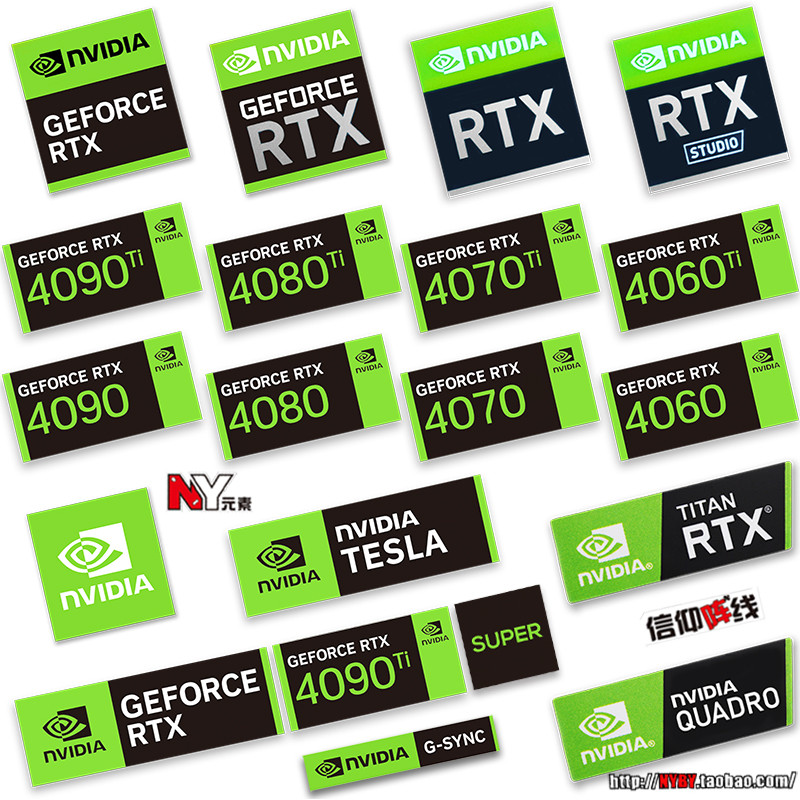 Stickers New Style Original RTX4090 4080 4070super 4060 Desktop Phone ...