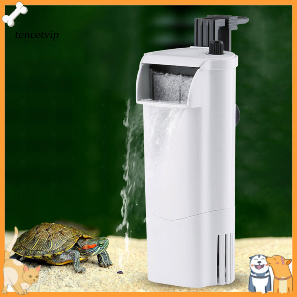 Turtle Tank Filter Low Water Level Silent Strainer Suction Cup Hook ...