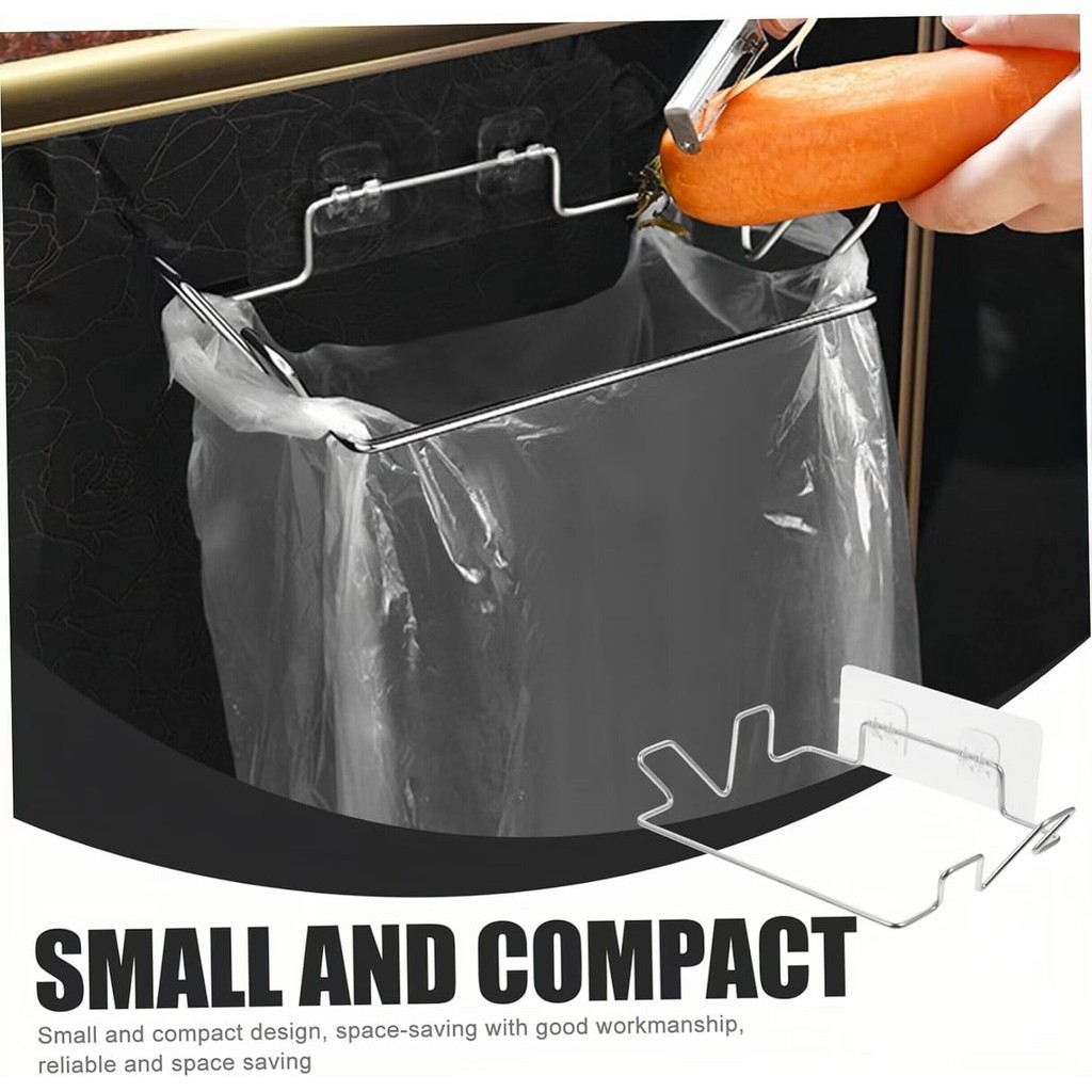 Stainless Steel Hanging Garbage Bag Holder / Multifunctional Wall ...