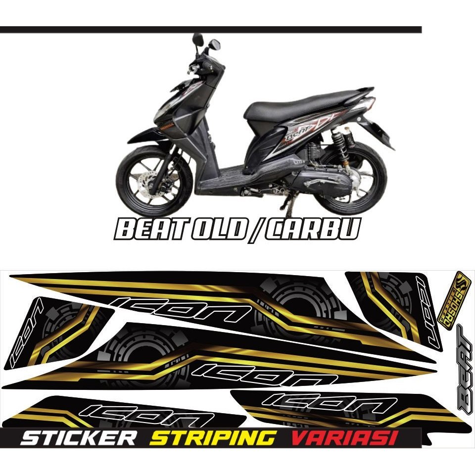 Beat OLD CARBU Motorcycle STRIPING/BEAT OLD STICKER BEAT OLD STICKER ...