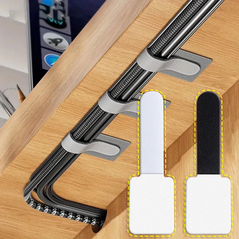 20Pcs 3M Adhesive Wire Organizer Cord Organizers Adjustable Hook And