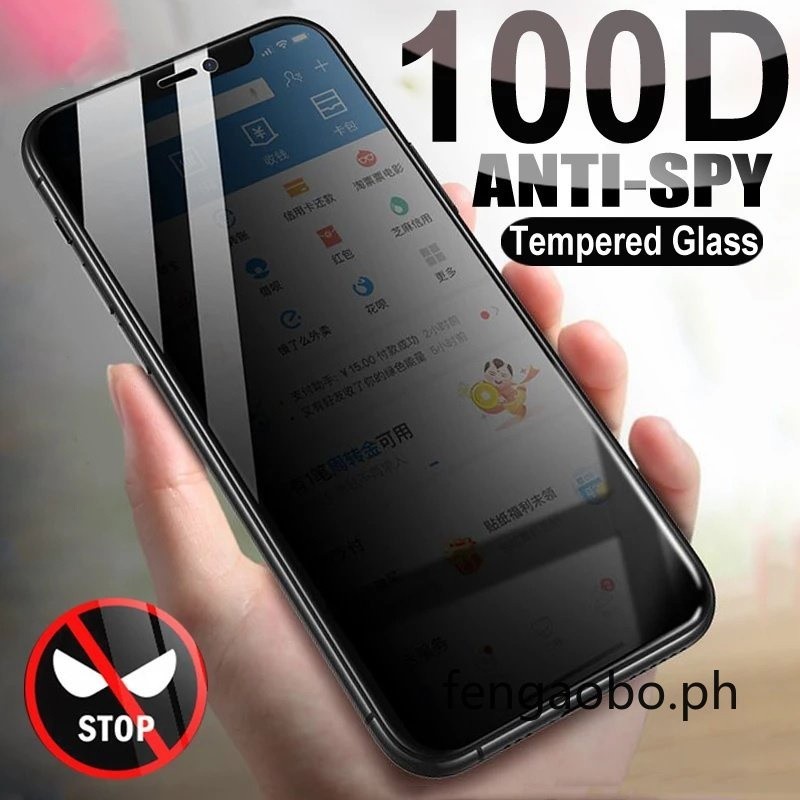 2pcs Anti Spy Tempered Glass Oppo A57 A12 A16k A16 A76 A74 A36 A5s A7