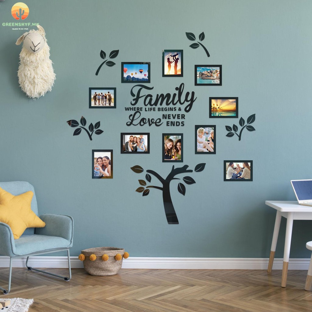 Family Tree Wall Decal Acrylic Family Tree Wall Decor Decorative Family ...