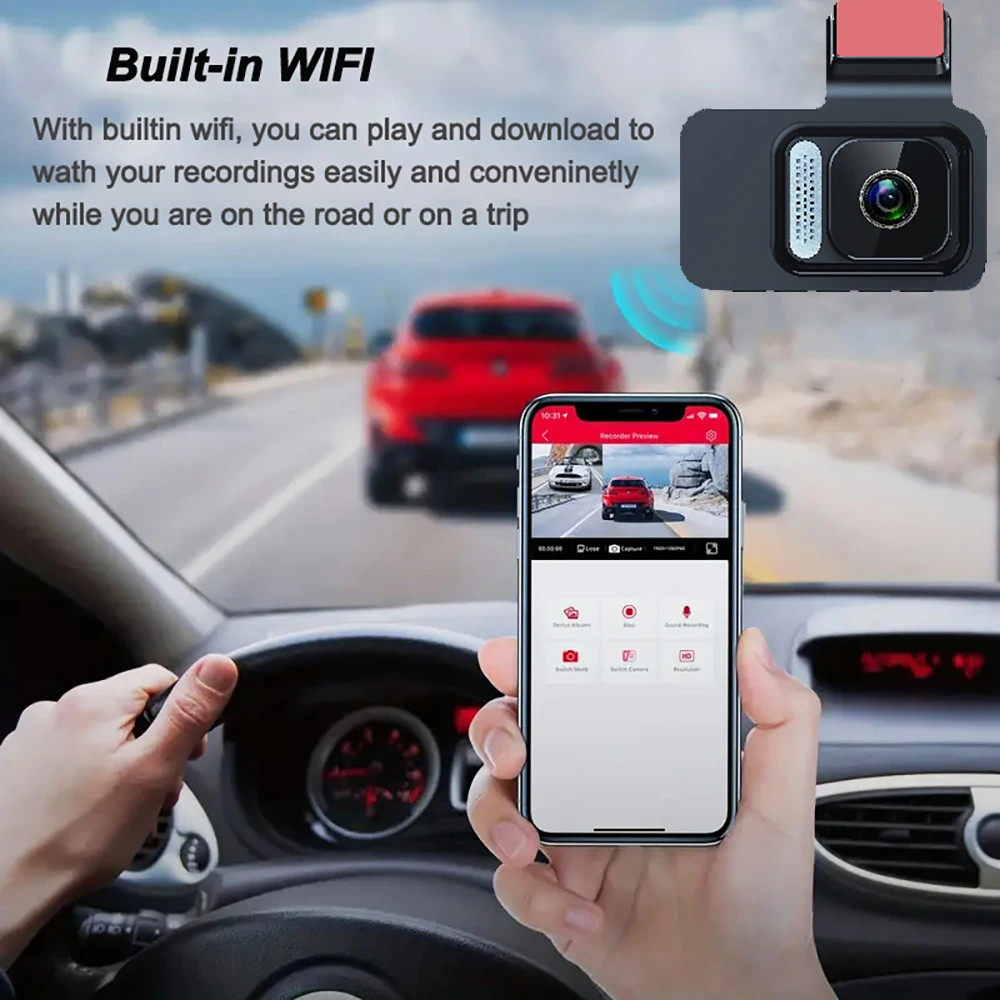 [WIFI] Dual Lens Dash Cam 1080P Front Rear View Camera Car DVR Camera ...