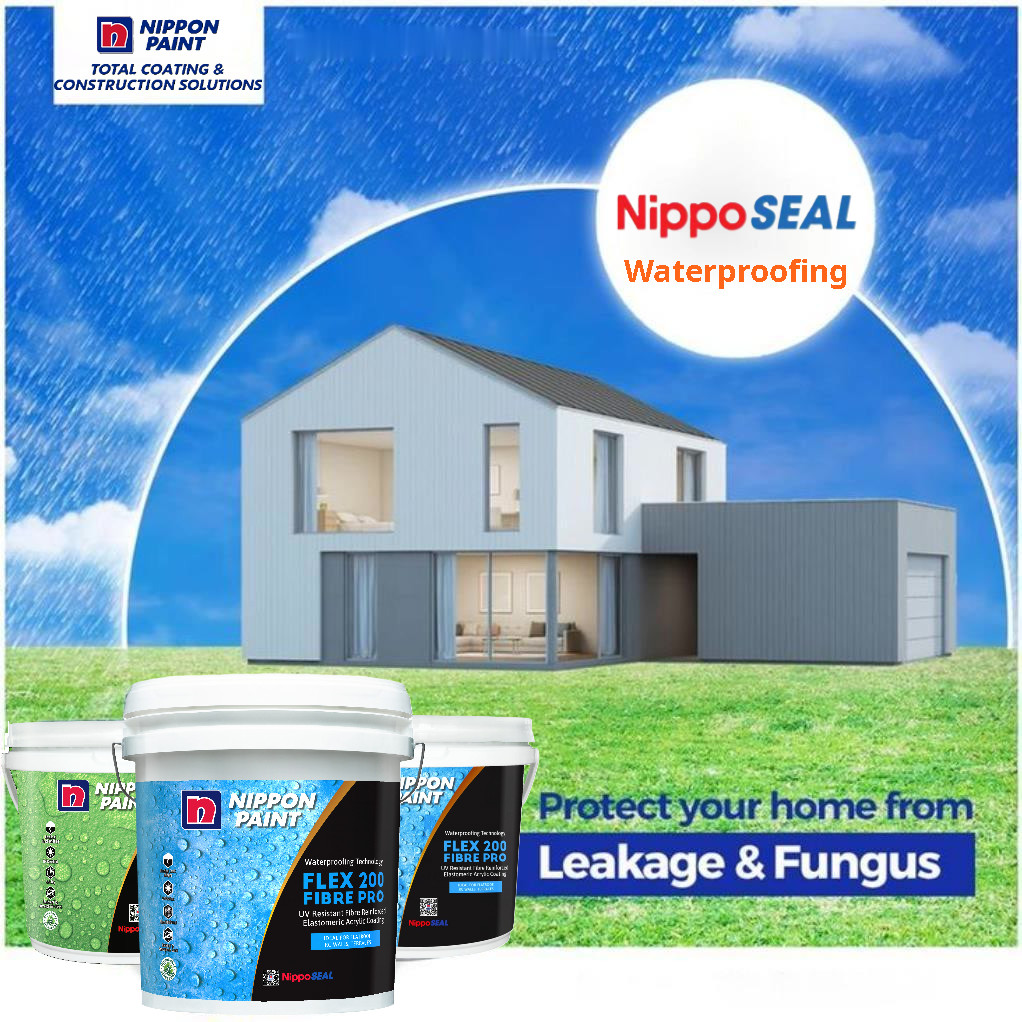 Nippon Waterproof Paint Flex 200 / Wall & Roof waterproof Coating ...