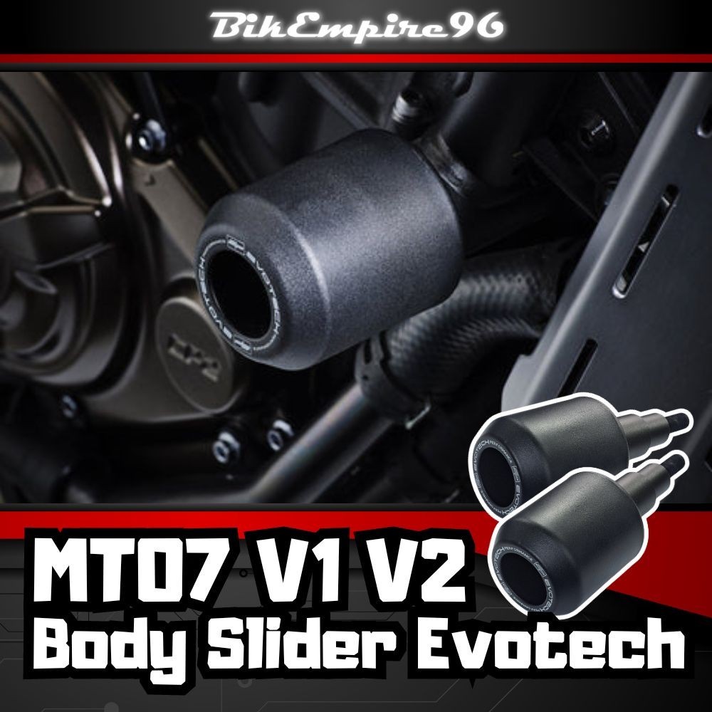 Yamaha MT07 V1 V2 Body Slider Evotech Frame Sliders Crash Protector
