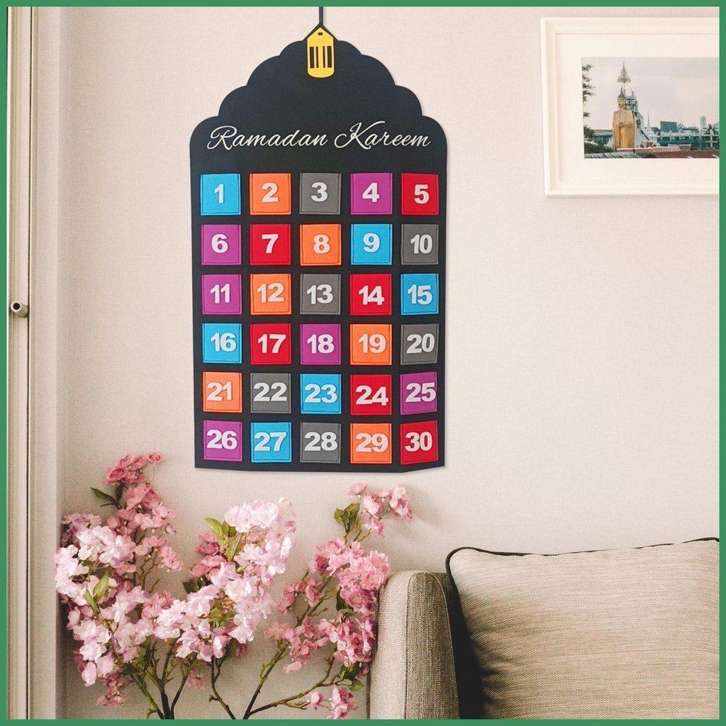 Eid Countdown Calendar Felt Countdown Wall Decor Eid Advent Calendars