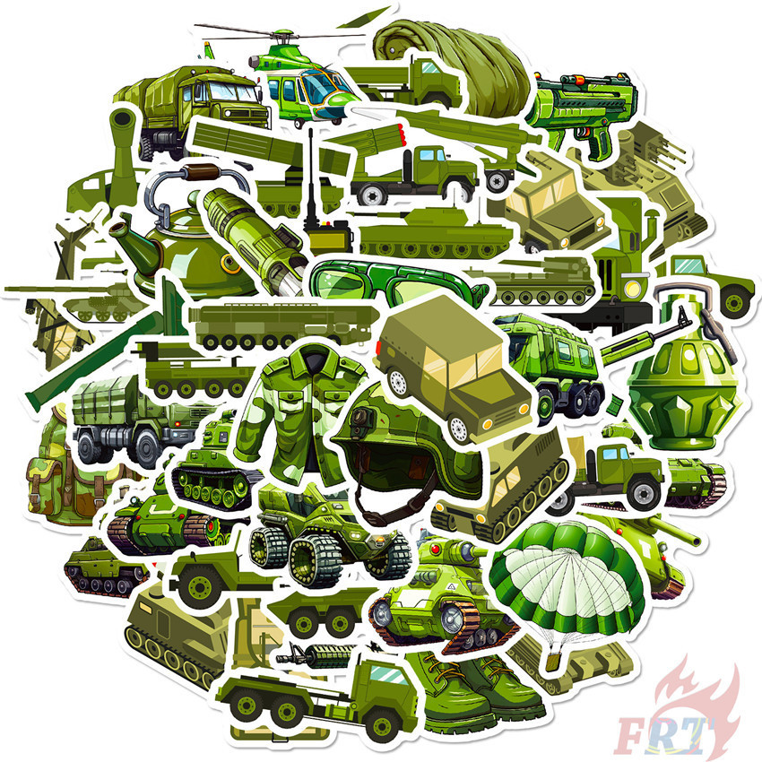 50Pcs/Set Military Enthusiast Series 03 Stickers Fans Collection DIY ...