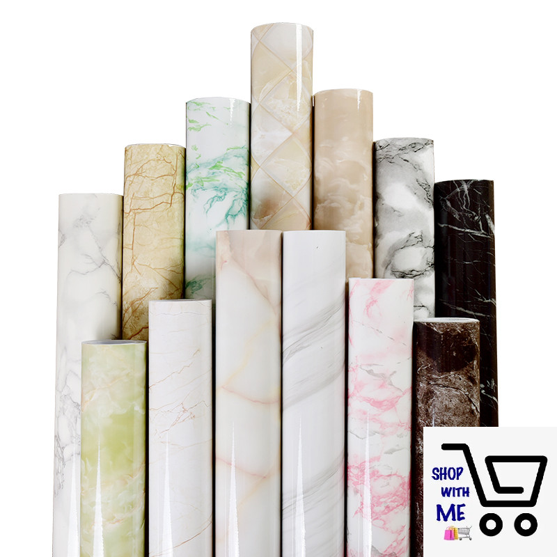 (60cm x 5 meter) DIY Marble Wallpaper Cabinet Wallpaper Furniture Film ...