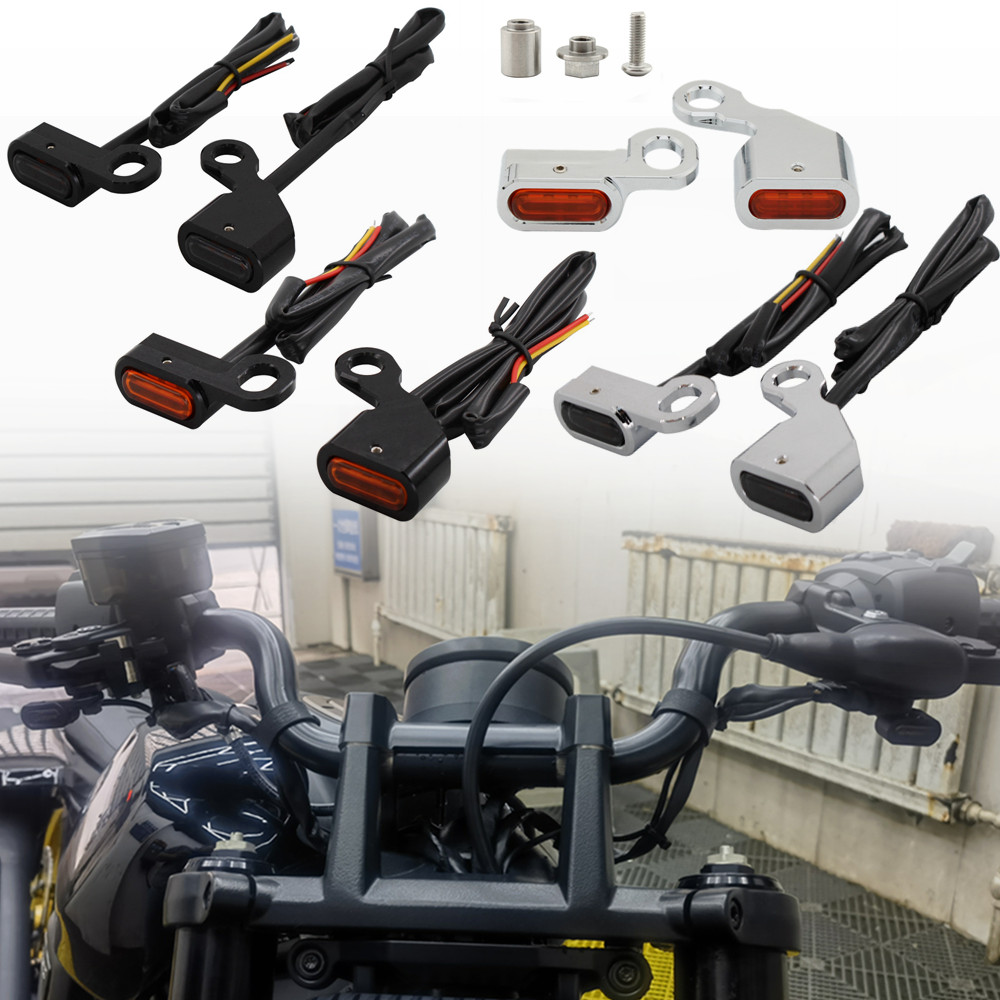 Motorcycle Mini LED Turn Signal Light Running Indicator Lamp For Harley ...