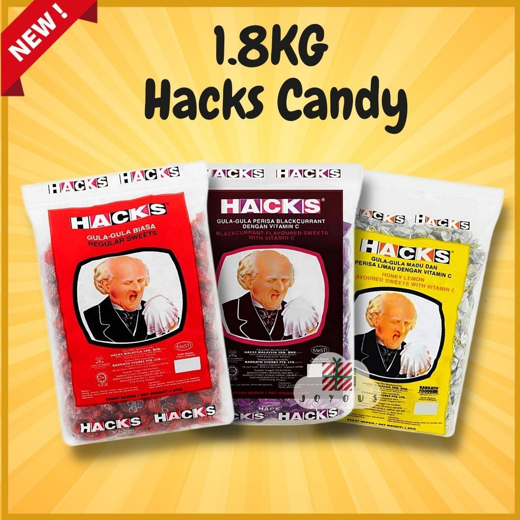 1.8KG Hacks Candy / Gula-gula Hacks (Original / Blackcurrant / Honey ...