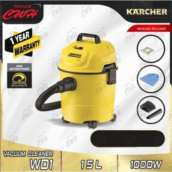 KARCHER WD1 MV1 1000W WET AND DRY VACUUM CLEANER Blower WD1 HOME ...