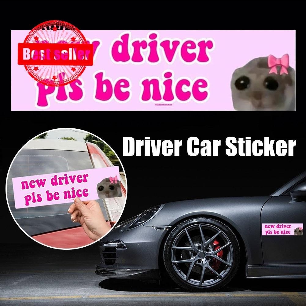 Nice Driver Car Stickernew Driver Please Be Nice Funny Learner Adhesive ...