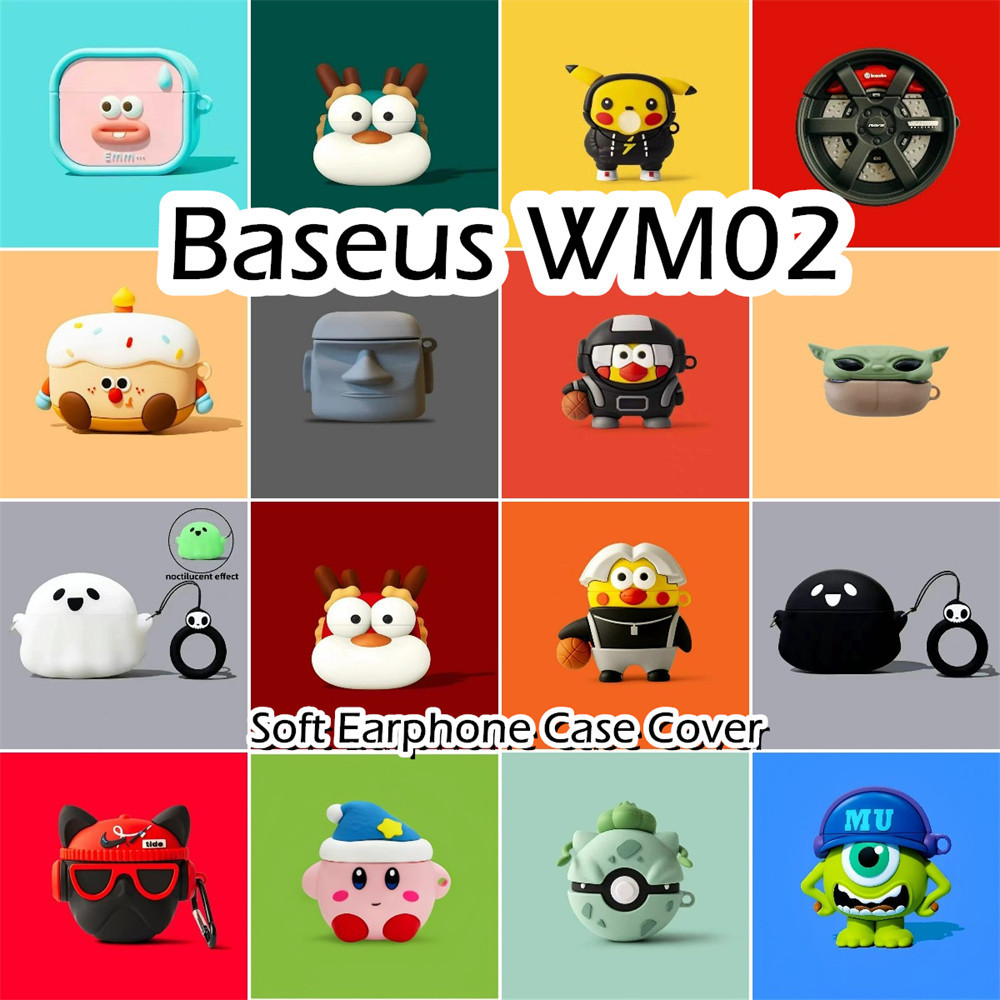 READY STOCK! For Baseus WM02 Case Cute Cartoon series Soft Silicone ...